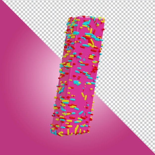 Render 3D de rocía la letra del alfabeto aislado