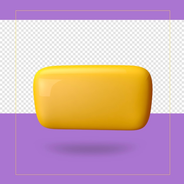 Render 3D de signo de resta