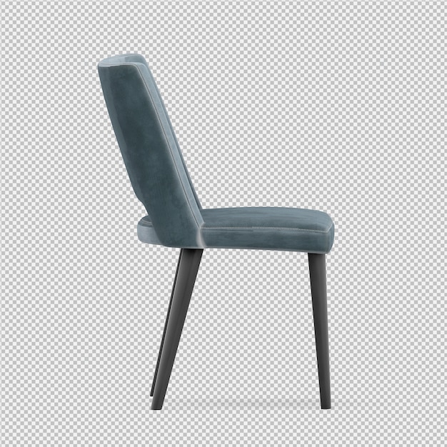 Render 3D de silla isometrica