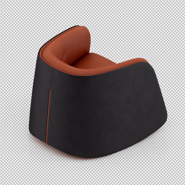Render 3D de silla isometrica