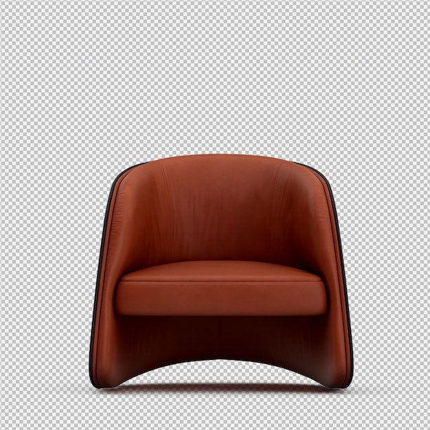 Render 3D de silla isometrica