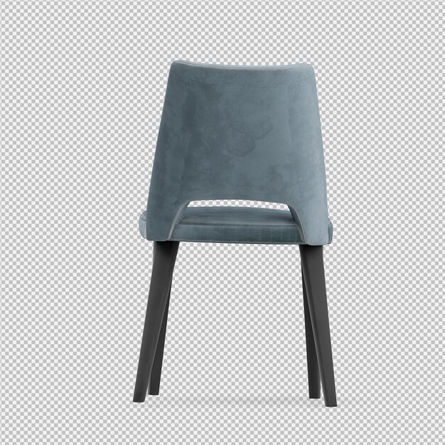 Render 3D de silla isometrica
