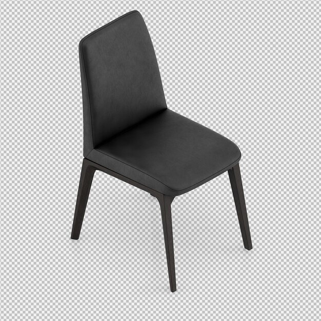 Render 3D de silla isometrica