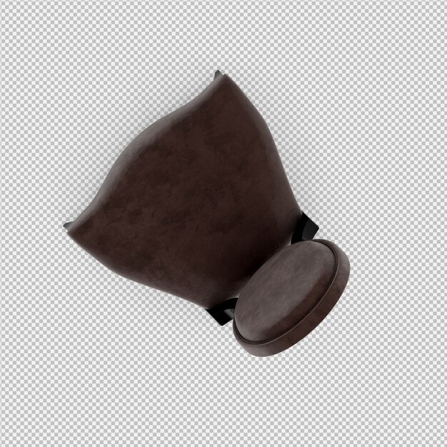 Render 3D de silla isometrica