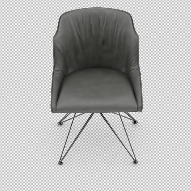 Render 3D de silla isometrica
