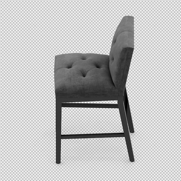 Render 3D de silla isometrica