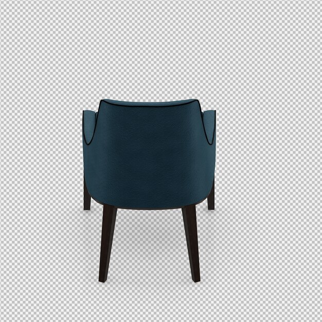 Render 3D de silla isometrica