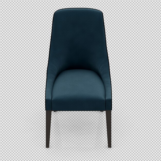 Render 3D de silla isometrica