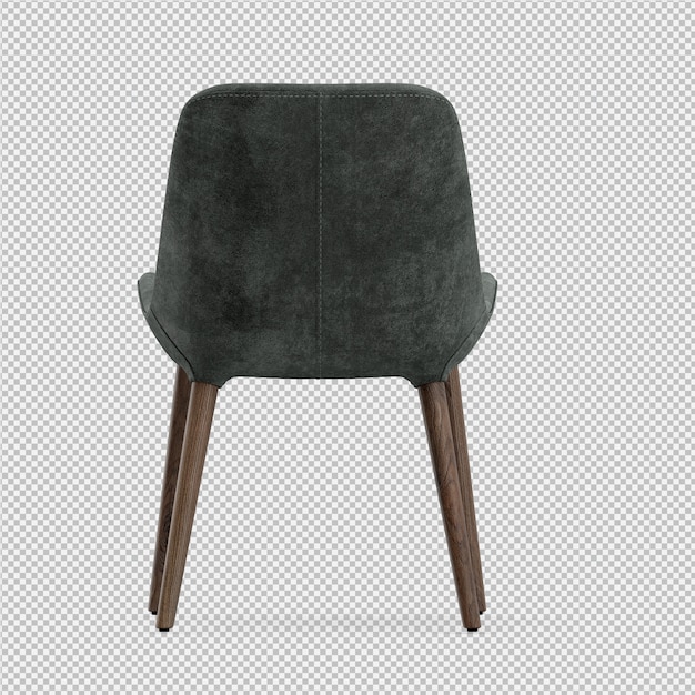 Render 3d de silla isometrica