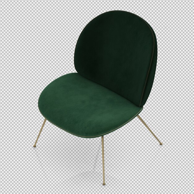 Render 3D de silla isometrica