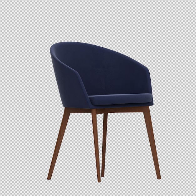 Render 3D de silla isometrica