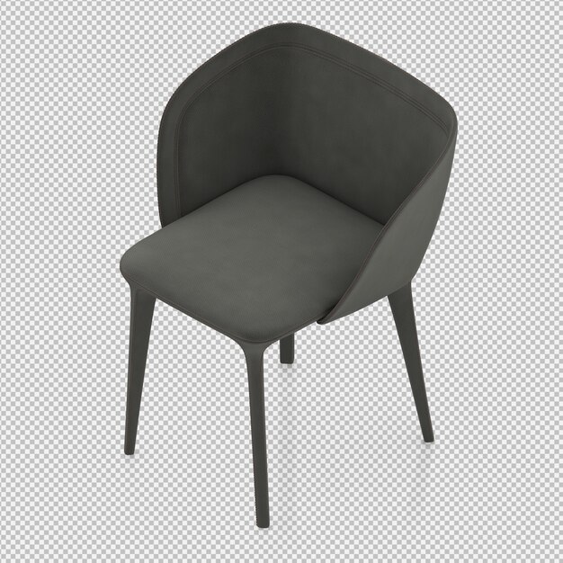 Render 3D de silla isometrica