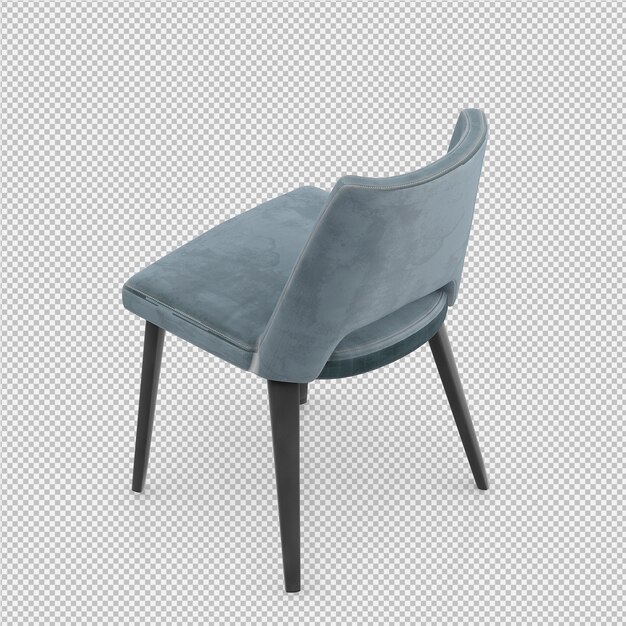 Render 3D de silla isometrica