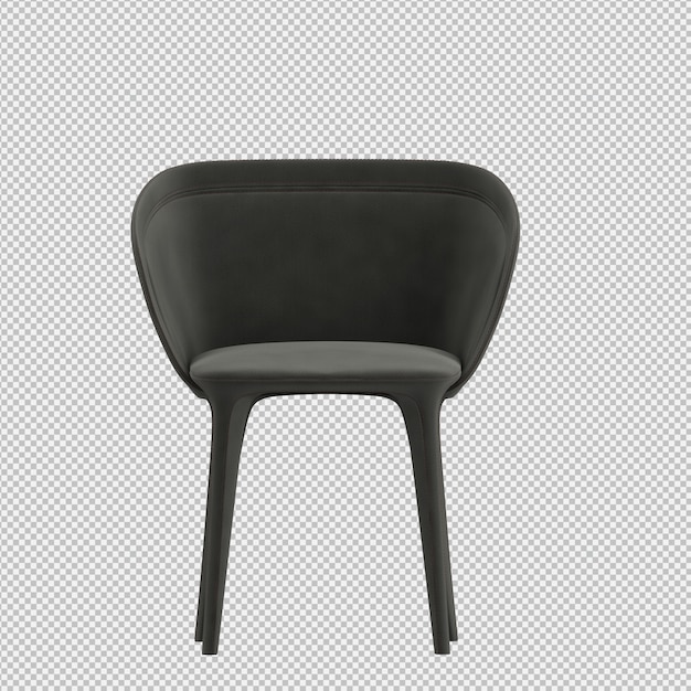 Render 3d de silla isometrica