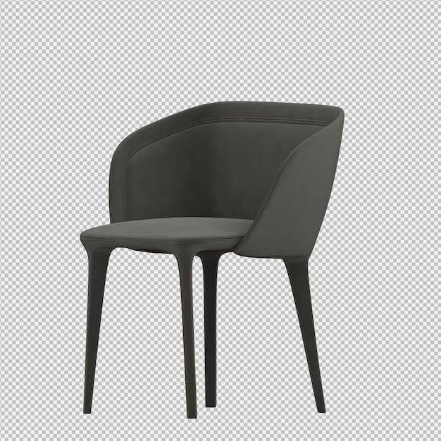 Render 3D de silla isometrica