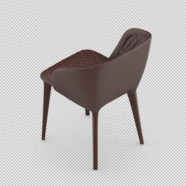 Render 3D de silla isometrica