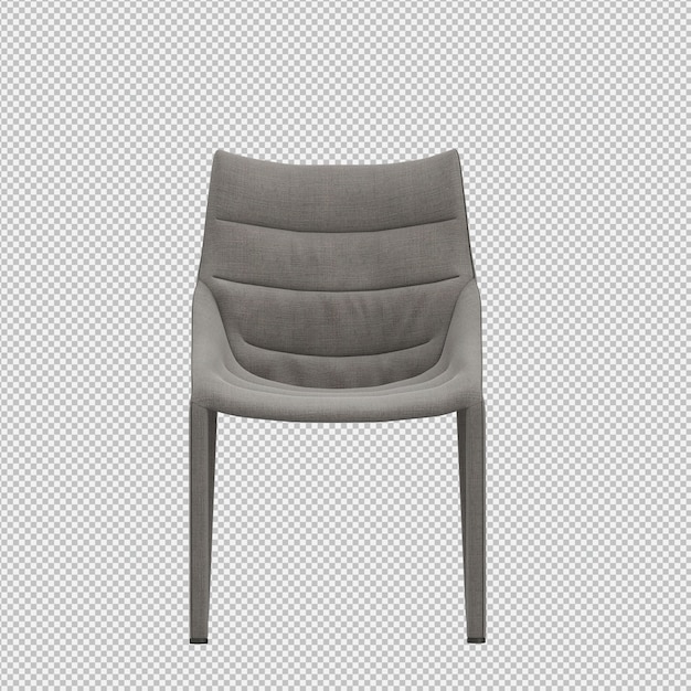 Render 3D de silla isometrica