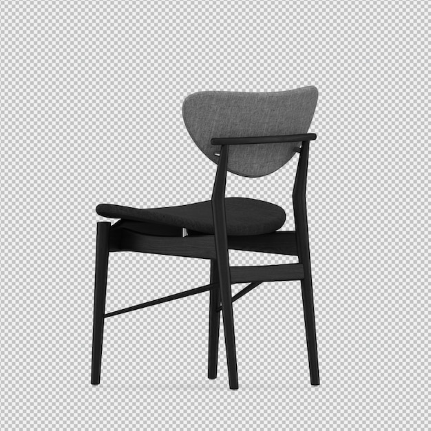 Render 3D de silla isometrica