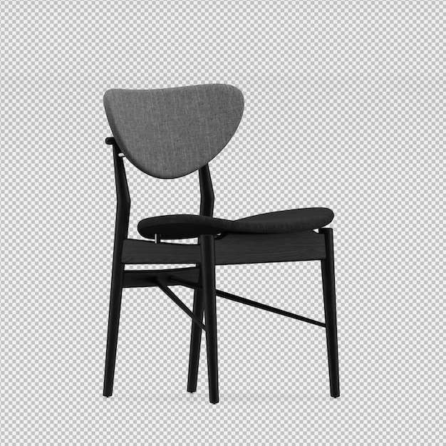 Render 3D de silla isometrica