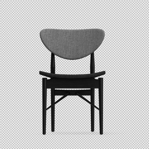 Render 3D de silla isometrica