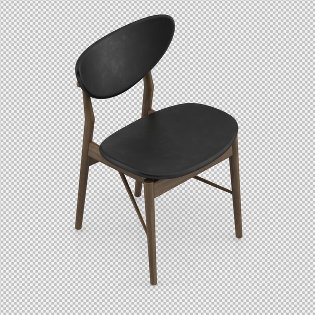 Render 3D de silla isometrica
