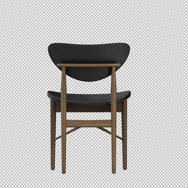 Render 3D de silla isometrica