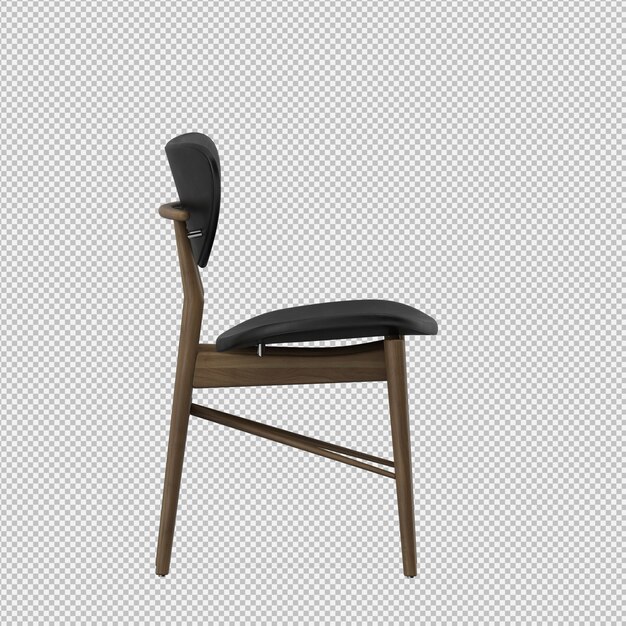 Render 3d de silla isometrica