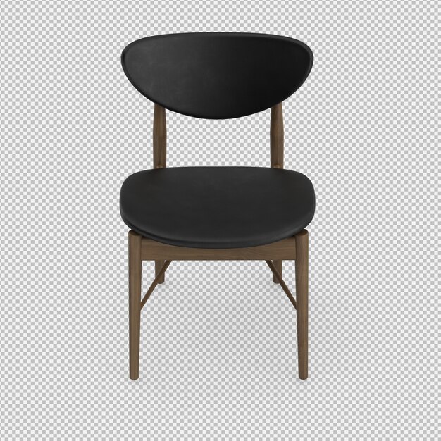 Render 3D de silla isometrica