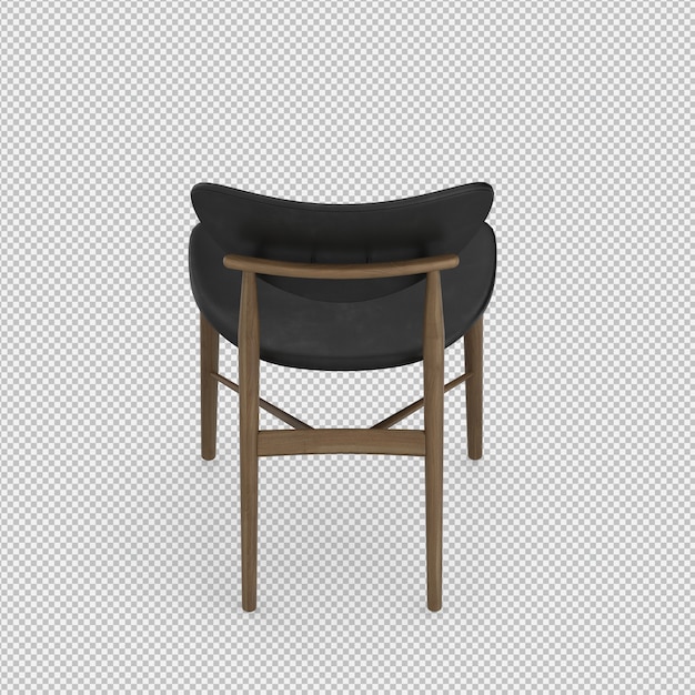 Render 3D de silla isometrica