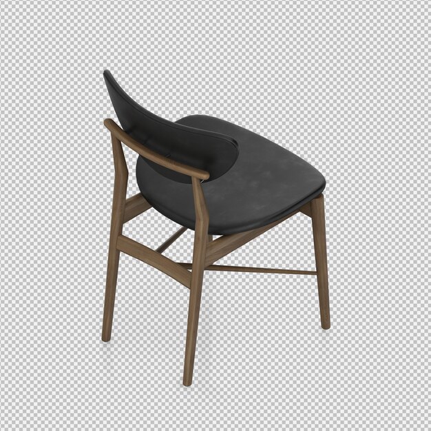 Render 3D de silla isometrica