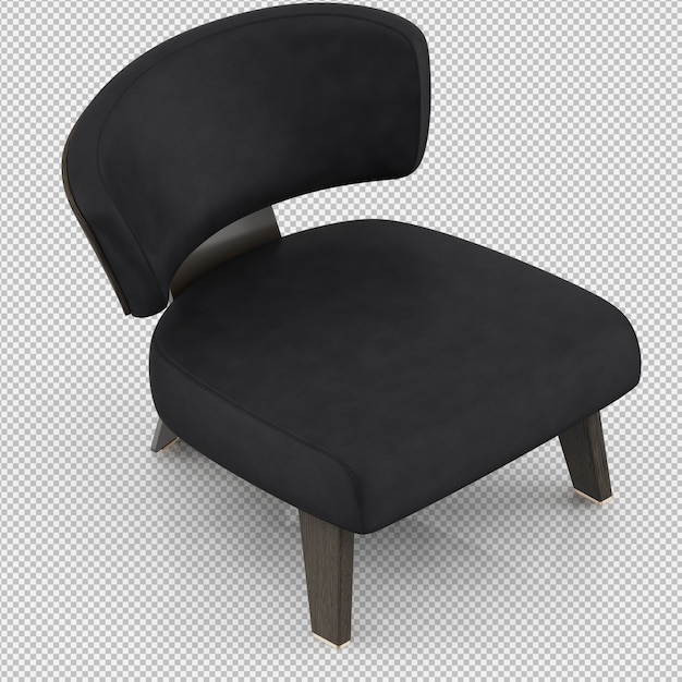 Render 3D de sillón isométrico