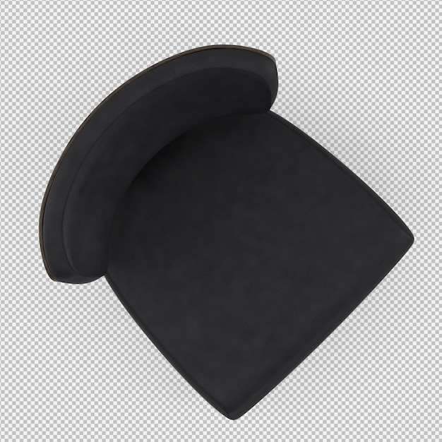 Render 3D de sillón isométrico
