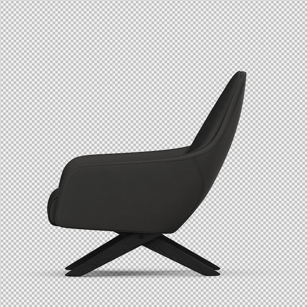 Render 3d de sillón isométrico