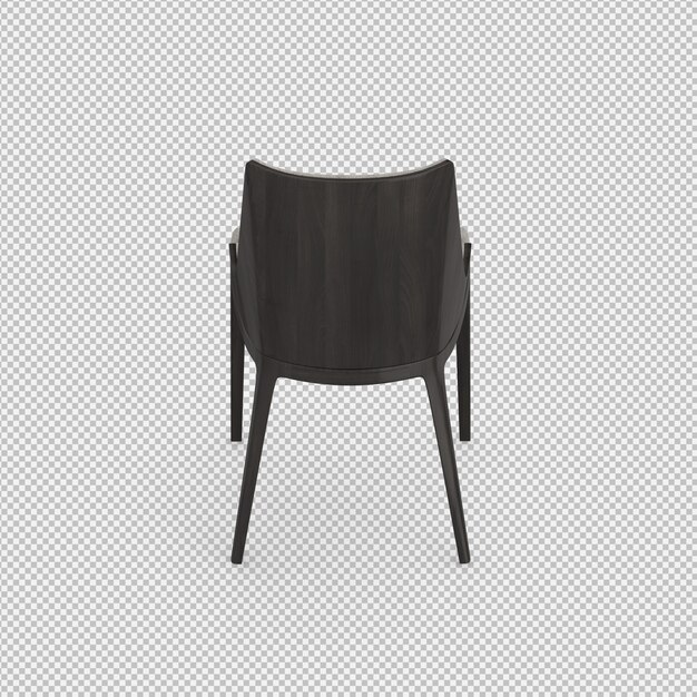 PSD render 3d de sillón isométrico