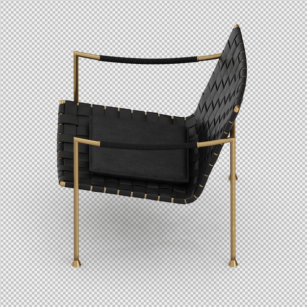 Render 3d de sillón isométrico