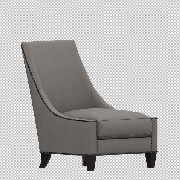 Render 3d de sillón isométrico