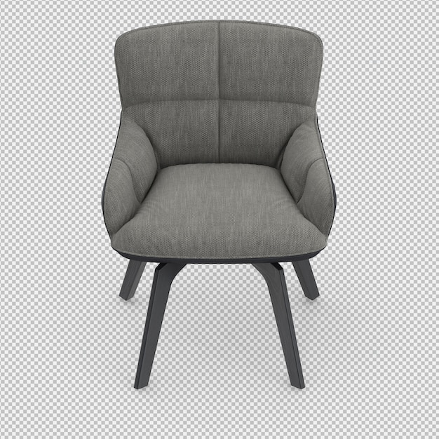 Render 3d de sillón isométrico