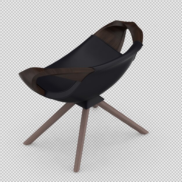 Render 3D de sillón isométrico