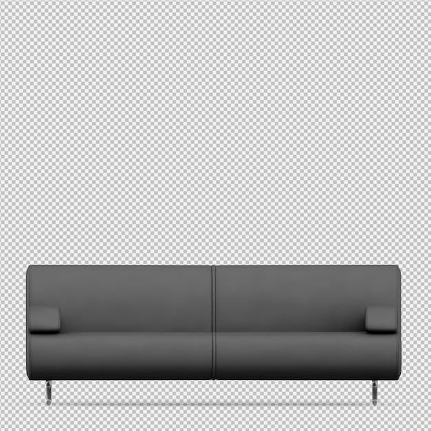 Render 3D sofa isometrik