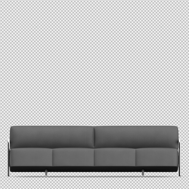Render 3D sofa isometrik