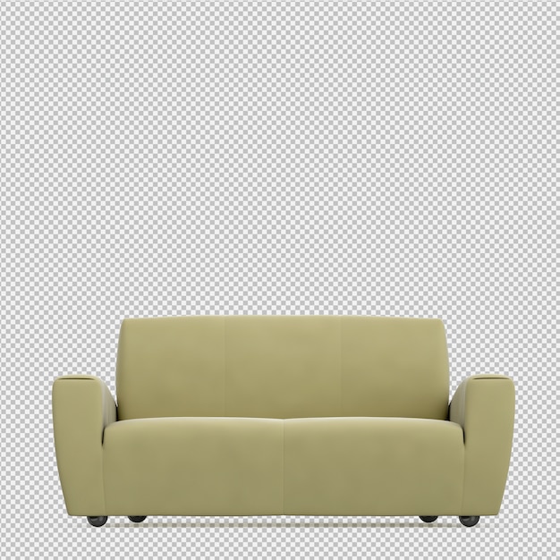 Render 3D sofa isometrik