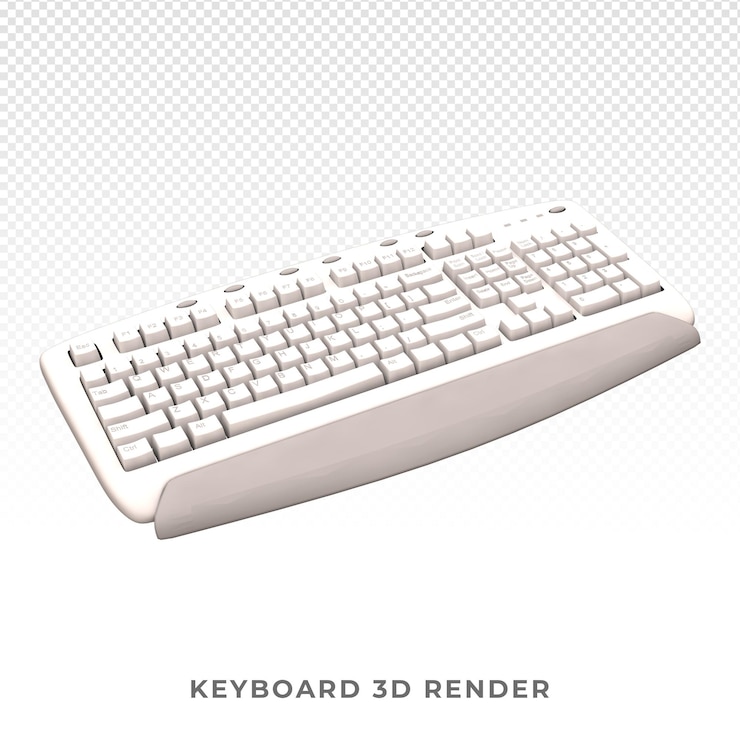 PSD render 3d de teclado