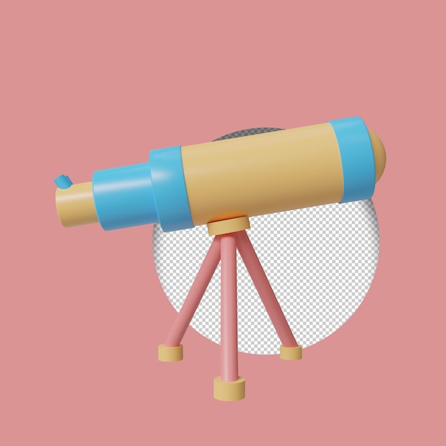 PSD render 3d del telescopio