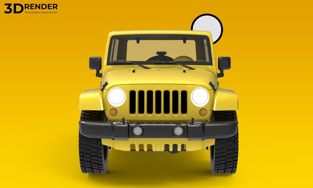 Render 3d Vehículo todoterreno o jeep fondo transparente