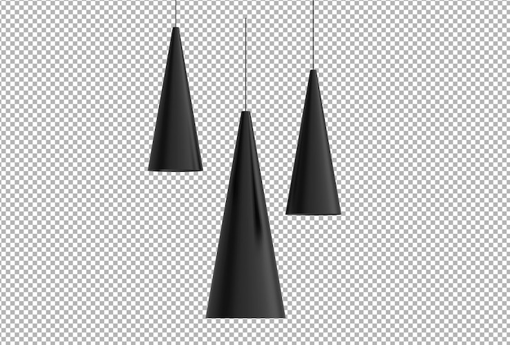 PSD render de creador de escena de lámpara colgante 3d aislado