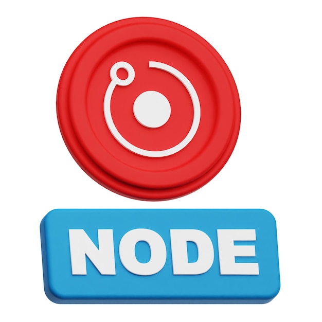Render-Crypto-Token 3D-Symbol auf weißem Hintergrund isoliert