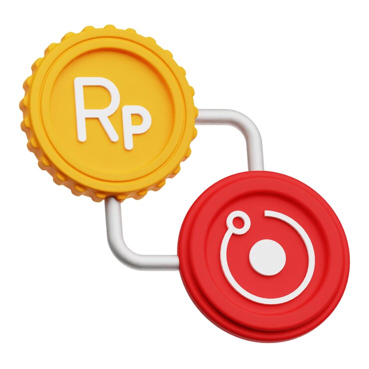 PSD render-crypto-token 3d-symbol auf weißem hintergrund isoliert