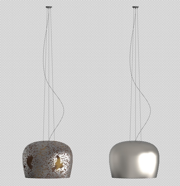 Render der isolierten Deckenlampe