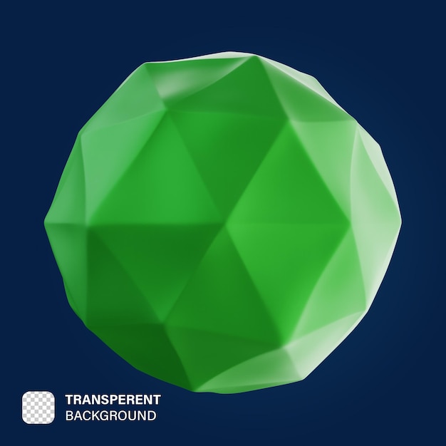 Render de forma de esfera 3d de arcilla PSD