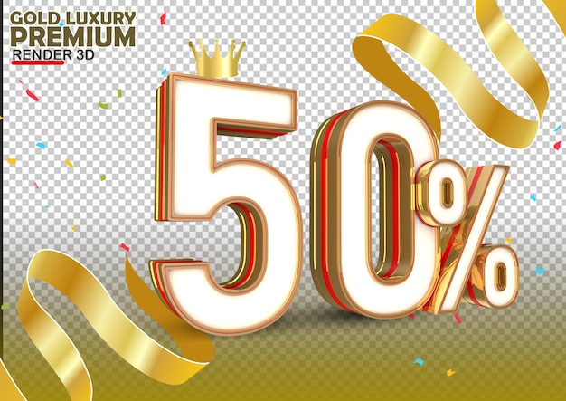 Render Gold Luxury Premium 3D 50 por ciento